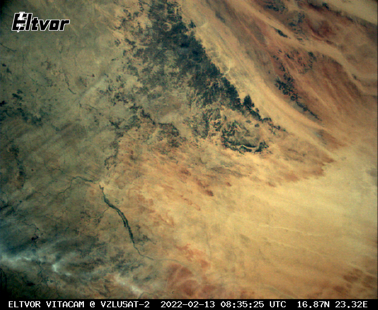 Photo taken using VCVS2 with VCAM1M3-RGB (RGB camera) on-board VZLUSAT2